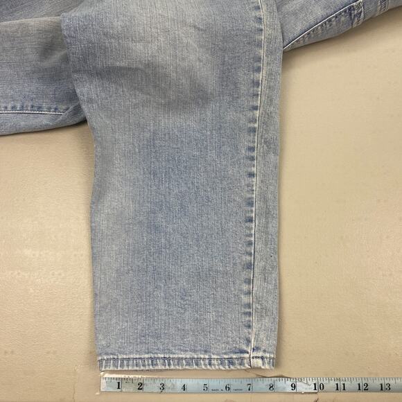 Talbots Simply Flattering Straight Leg Crop Jeans 16 Light Wash Blue Capri 37x26 - Picture 10 of 14